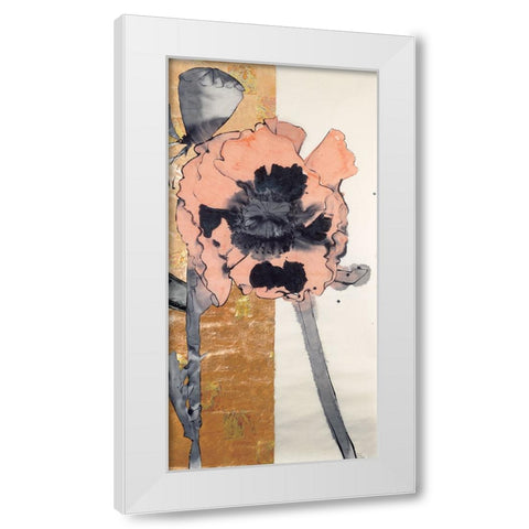 Floral Legs White Modern Wood Framed Art Print by Unknown