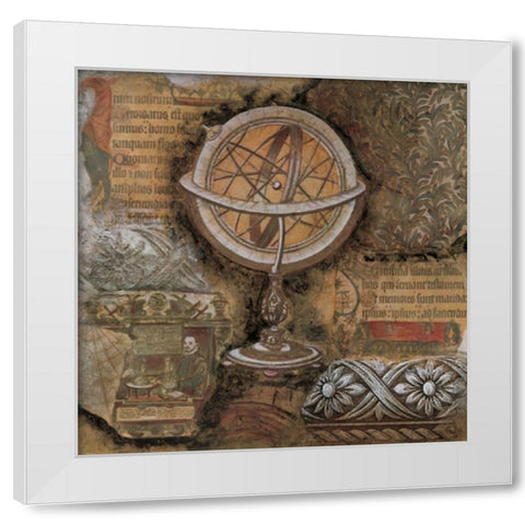 The World I White Modern Wood Framed Art Print by Unknown