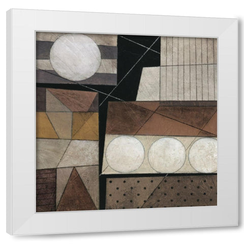 Circles II White Modern Wood Framed Art Print by Unknown