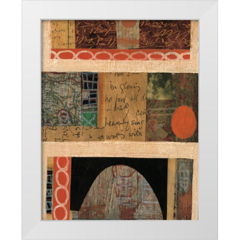 Abstract Eggs I White Modern Wood Framed Art Print by Unknown