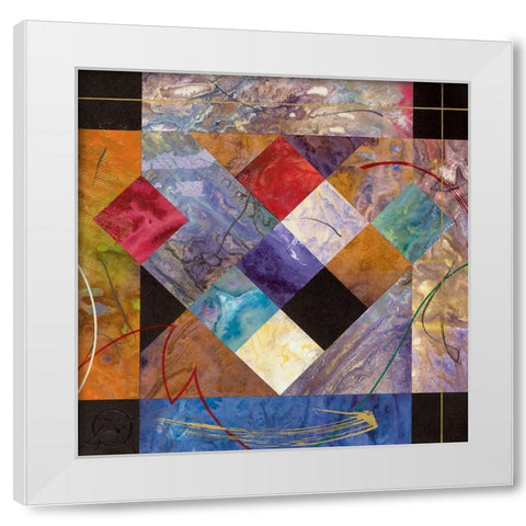 Chess Abstract White Modern Wood Framed Art Print by Unknown