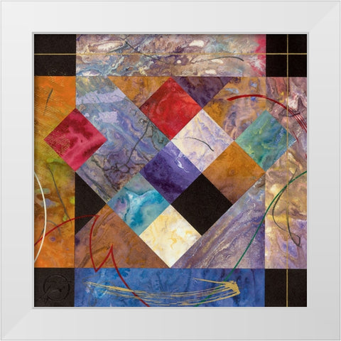Chess Abstract White Modern Wood Framed Art Print by Unknown