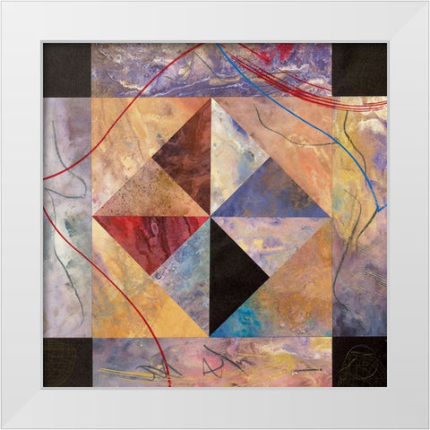 Pyramid I White Modern Wood Framed Art Print by Unknown
