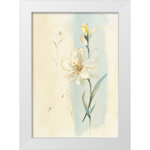 White Orchid White Modern Wood Framed Art Print by Unknown