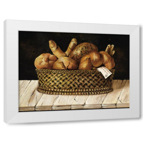 Bread III White Modern Wood Framed Art Print by Unknown