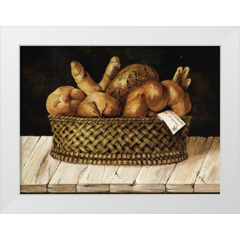 Bread III White Modern Wood Framed Art Print by Unknown