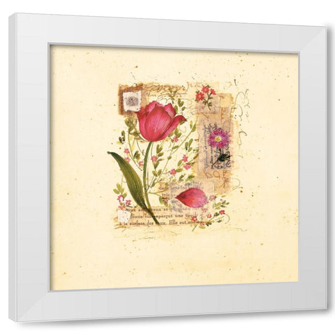 Parisian Tulip II White Modern Wood Framed Art Print by Unknown