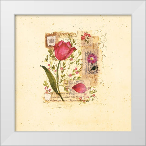 Parisian Tulip II White Modern Wood Framed Art Print by Unknown