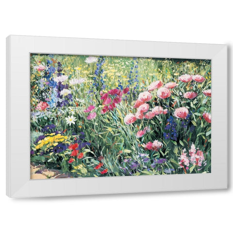 French Garden II White Modern Wood Framed Art Print by Unknown