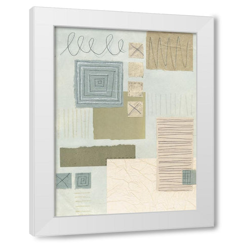 Scribble Abstract I White Modern Wood Framed Art Print by Unknown