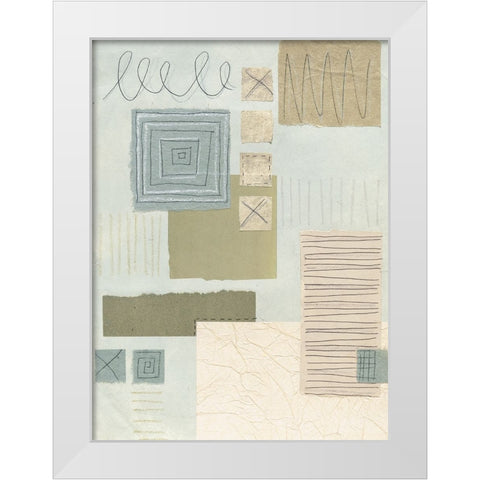 Scribble Abstract I White Modern Wood Framed Art Print by Unknown