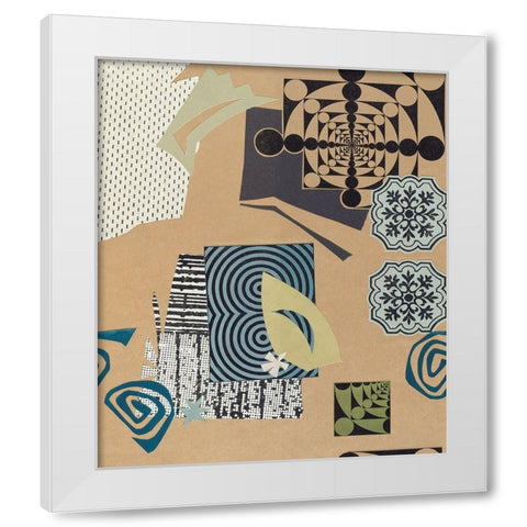 Tile Abstract I White Modern Wood Framed Art Print by Unknown