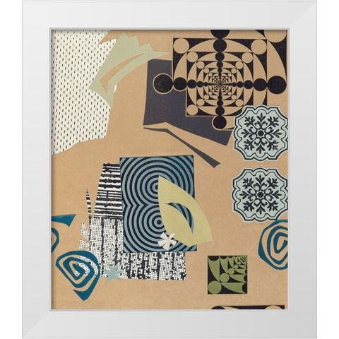 Tile Abstract I White Modern Wood Framed Art Print by Unknown