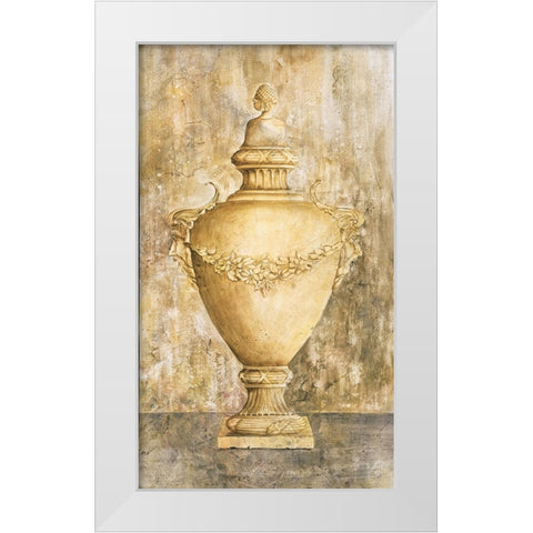 Greek Vase I White Modern Wood Framed Art Print by Unknown