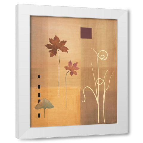 Leaf Abstract II White Modern Wood Framed Art Print by Unknown