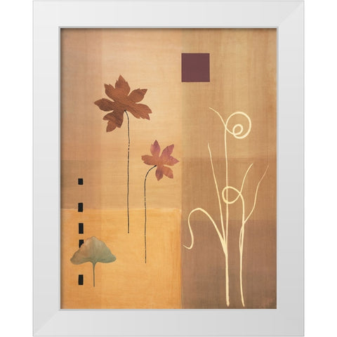 Leaf Abstract II White Modern Wood Framed Art Print by Unknown