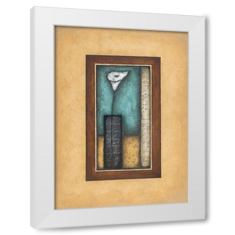 Lily in Vase White Modern Wood Framed Art Print by Unknown