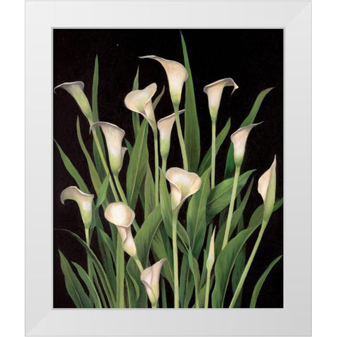 Lily I White Modern Wood Framed Art Print by Unknown