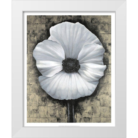 Poppies II White Modern Wood Framed Art Print by Unknown