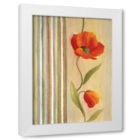 Peony I White Modern Wood Framed Art Print by Unknown