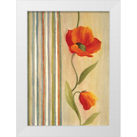 Peony I White Modern Wood Framed Art Print by Unknown
