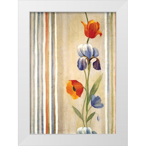 Poppy White Modern Wood Framed Art Print by Unknown