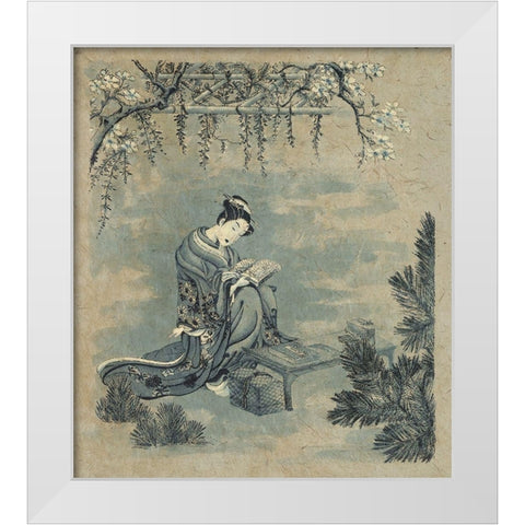 Japanese Garden I White Modern Wood Framed Art Print by Unknown