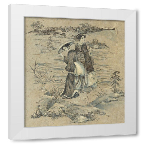 Japanese Garden II White Modern Wood Framed Art Print by Unknown