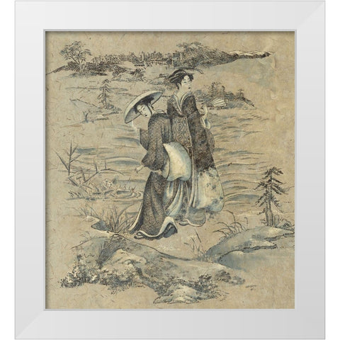 Japanese Garden II White Modern Wood Framed Art Print by Unknown