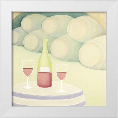 Rose Wine White Modern Wood Framed Art Print by Unknown