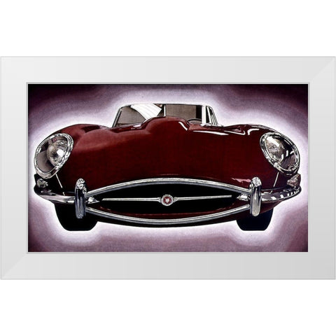 Sports Car I White Modern Wood Framed Art Print by Unknown