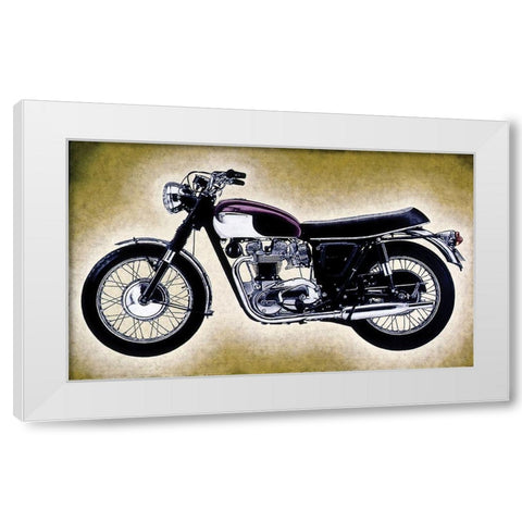 Motorcycle II White Modern Wood Framed Art Print by Unknown