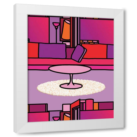 Colorful I White Modern Wood Framed Art Print by Unknown