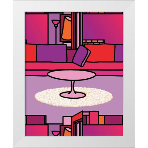 Colorful I White Modern Wood Framed Art Print by Unknown