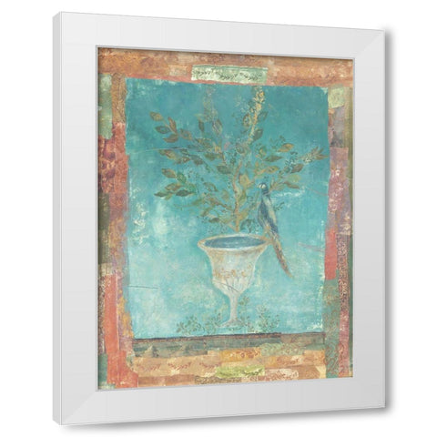 Watercolor Vase White Modern Wood Framed Art Print by Unknown