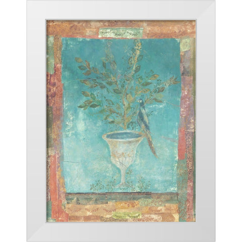 Watercolor Vase White Modern Wood Framed Art Print by Unknown