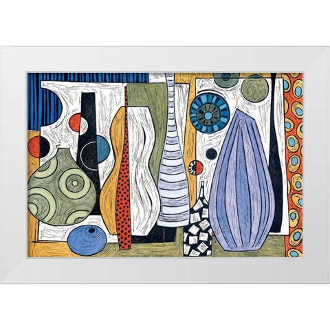 Vase Study I White Modern Wood Framed Art Print by Unknown