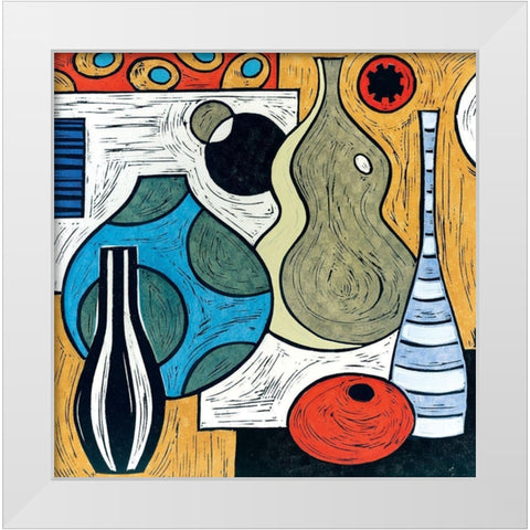 Vase Study II White Modern Wood Framed Art Print by Unknown