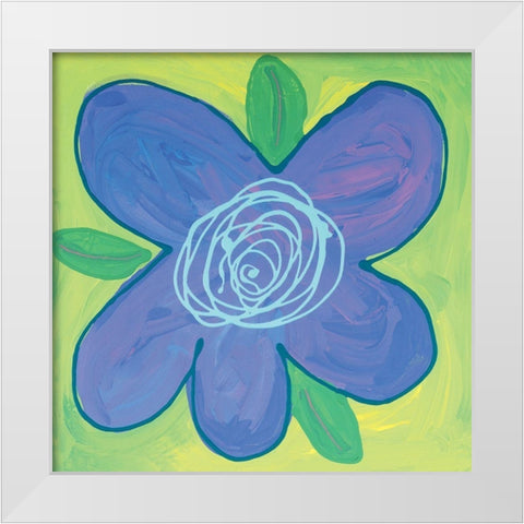 Splat - Green-Purple White Modern Wood Framed Art Print by Unknown