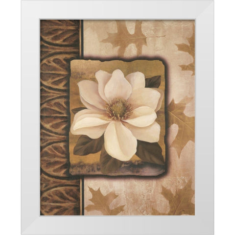 White Orchid White Modern Wood Framed Art Print by Unknown