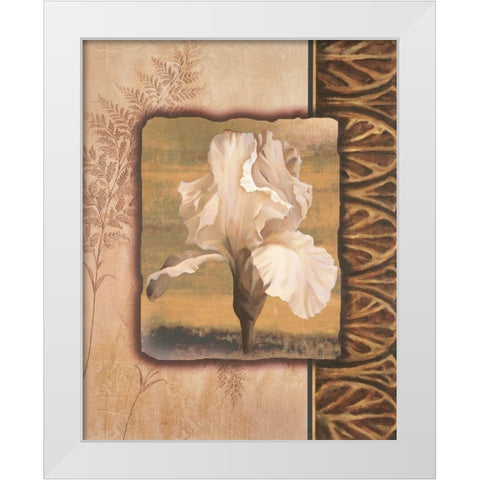 White Iris White Modern Wood Framed Art Print by Unknown