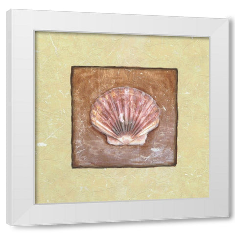 Sea Shell White Modern Wood Framed Art Print by Unknown