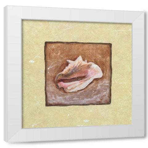 Conch Shell White Modern Wood Framed Art Print by Unknown