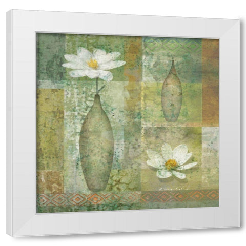 Vase Collage II White Modern Wood Framed Art Print by Unknown