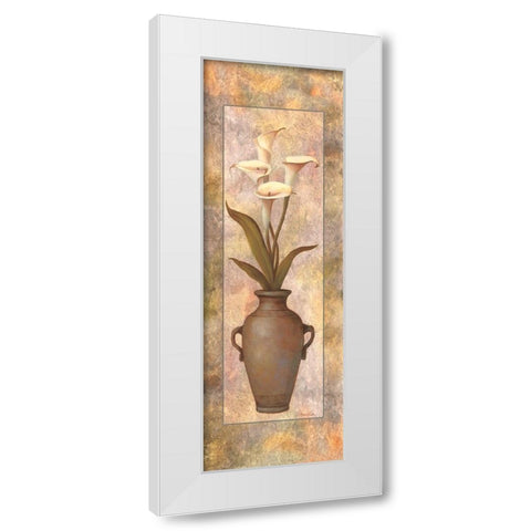 Potted Calla Lily White Modern Wood Framed Art Print by Unknown