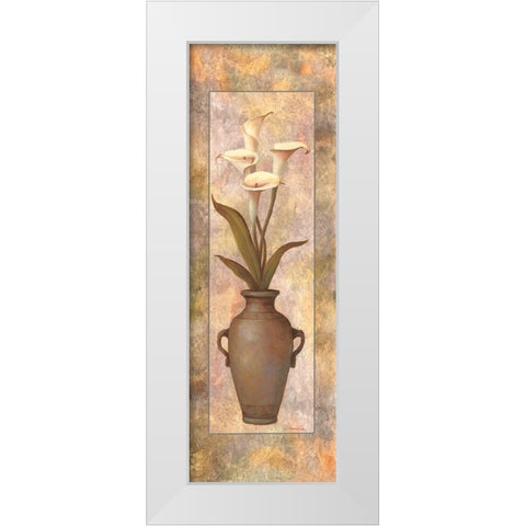Potted Calla Lily White Modern Wood Framed Art Print by Unknown