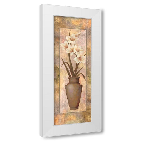 Potted Lily White Modern Wood Framed Art Print by Unknown