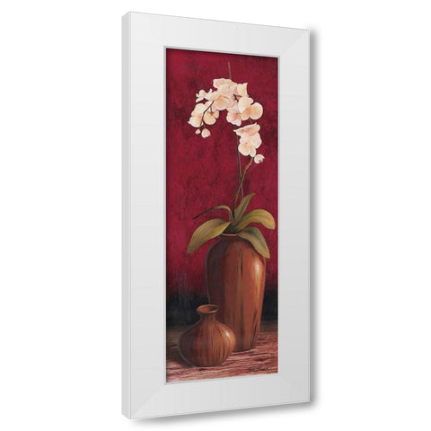 Orchid Panel White Modern Wood Framed Art Print by Unknown