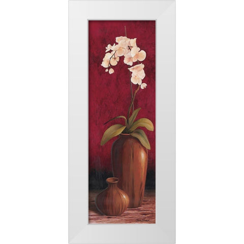 Orchid Panel White Modern Wood Framed Art Print by Unknown