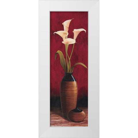 Calla Lily Panel White Modern Wood Framed Art Print by Unknown